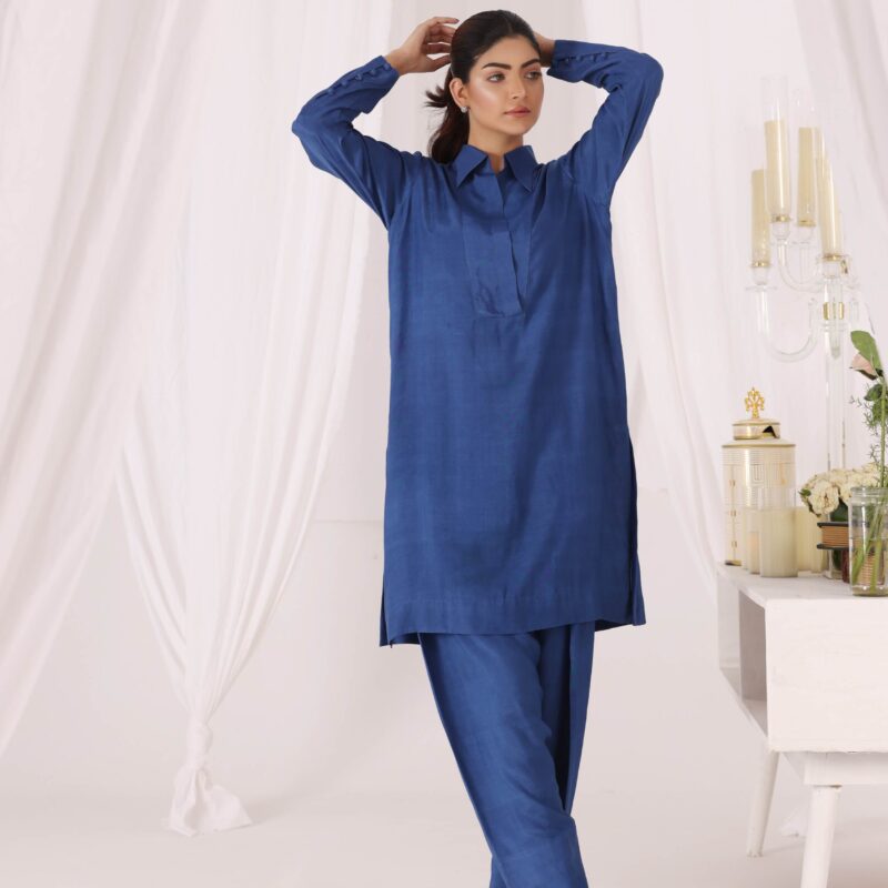 Emerald Blue shalwar set