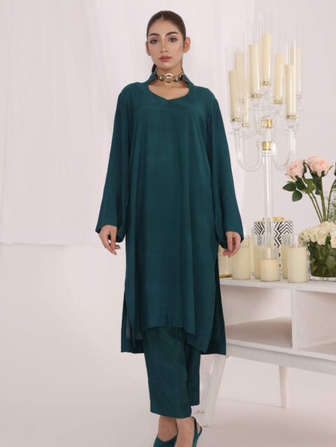 Emerald green shalwar set